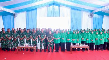 Kodim 0317/TBK Terima Kunjungan Kerja Pangdam XIX/Tuanku Tambusai dan Ketua Persit KCK PD XIX/Tuanku Tambusai