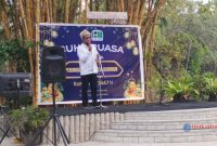 Direktur Perumda Tirta Mulia Karimun, Ferry Kurniawan, S.H., saat memberikan kata sambutan.