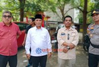 Ketua Komisi II DPRD Karimun, Rodiansyah di dampingi Anggota DPRD, Alloysius, Direktur Perumda Bumi Berazam Jaya, H.M. Mahsun dan Kapolsek Balai, AKP Andri.