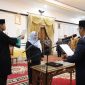 Pembacaan Sumpah Jabatan Direktur Utama.  PT Pelabuhan Karimun. Foto: Ist/ Dok. Prokopim/Diskominfo