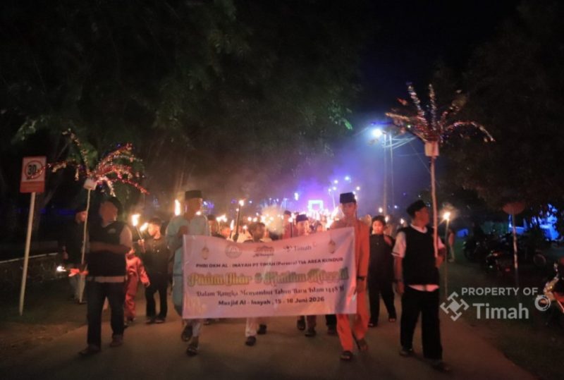 Ratusan warga, tokoh agama, pemuda, hingga anak-anak mengikuti peringatan Tahun Baru Islam 1448 Hijriah. Foto: Dok. PT Timah Tbk.